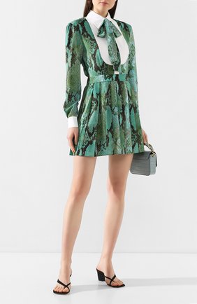 Женское платье MSGM светло-зеленого цвета по цене 52450 руб., арт. 2841MDA163PY 207155 | Фото 2 Женское платье MSGM светло-зеленого цвета, арт. 2841MDA163PY 207155 | Фото 2