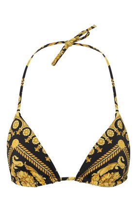 Женский треугольный бра VERSACE черного цвета по цене 34300 руб., арт. ABD08006/A232992 | Фото 1 Женский треугольный бра VERSACE черного цвета, арт. ABD08006/A232992 | Фото 1