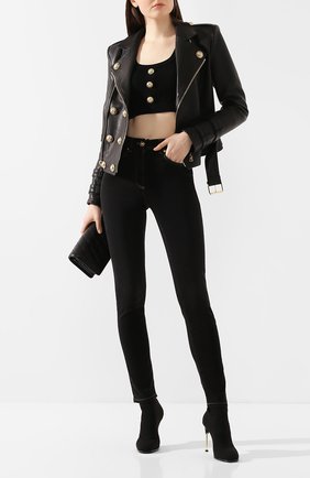 Женские джинсы VERSACE черного цвета по цене 32900 руб., арт. A85438/A231044 | Фото 2 Женские джинсы VERSACE черного цвета, арт. A85438/A231044 | Фото 2