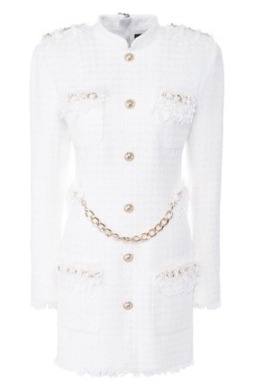 Женское платье BALMAIN белого цвета по цене 248000 руб., арт. TF16270/C229 | Фото 1 Женское платье BALMAIN белого цвета, арт. TF16270/C229 | Фото 1