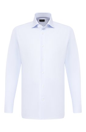 Мужская хлопковая сорочка ERMENEGILDO ZEGNA голубого цвета по цене 22450 руб., арт. 701262/9MS0BA | Фото 1 Мужская хлопковая сорочка ERMENEGILDO ZEGNA голубого цвета, арт. 701262/9MS0BA | Фото 1