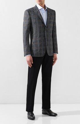 Мужская хлопковая сорочка ERMENEGILDO ZEGNA голубого цвета по цене 22450 руб., арт. 701262/9MS0BA | Фото 2 Мужская хлопковая сорочка ERMENEGILDO ZEGNA голубого цвета, арт. 701262/9MS0BA | Фото 2