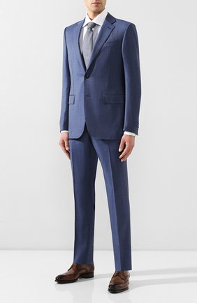 Мужской шерстяной костюм ERMENEGILDO ZEGNA синего цвета по цене 194500 руб., арт. 722034/221225 | Фото 1 Мужской шерстяной костюм ERMENEGILDO ZEGNA синего цвета, арт. 722034/221225 | Фото 1