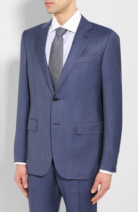 Мужской шерстяной костюм ERMENEGILDO ZEGNA синего цвета по цене 194500 руб., арт. 722034/221225 | Фото 2 Мужской шерстяной костюм ERMENEGILDO ZEGNA синего цвета, арт. 722034/221225 | Фото 2