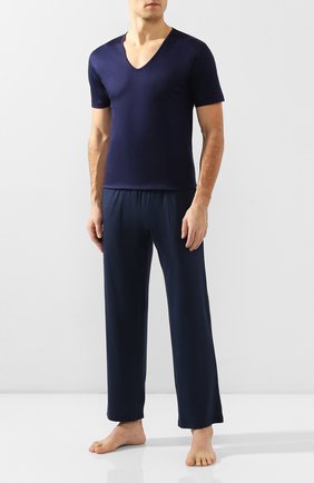 Мужские хлопковая футболка ZIMMERLI темно-синего цвета по цене 12500 руб., арт. 286-1442 | Фото 2 Мужские хлопковая футболка ZIMMERLI темно-синего цвета, арт. 286-1442 | Фото 2