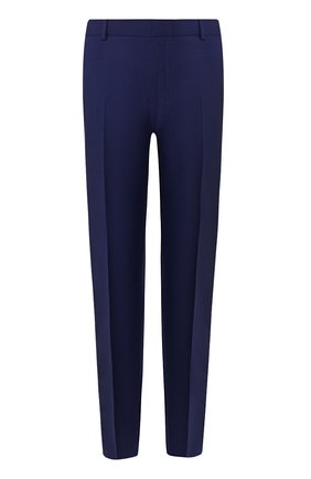 Мужской шерстяные брюки ALEXANDER MCQUEEN синего цвета по цене 52350 руб., арт. 598972/Q0U12 | Фото 1 Мужской шерстяные брюки ALEXANDER MCQUEEN синего цвета, арт. 598972/Q0U12 | Фото 1
