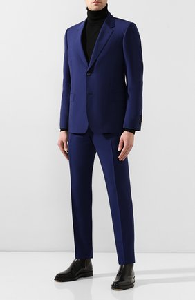 Мужской шерстяные брюки ALEXANDER MCQUEEN синего цвета по цене 52350 руб., арт. 598972/Q0U12 | Фото 2 Мужской шерстяные брюки ALEXANDER MCQUEEN синего цвета, арт. 598972/Q0U12 | Фото 2