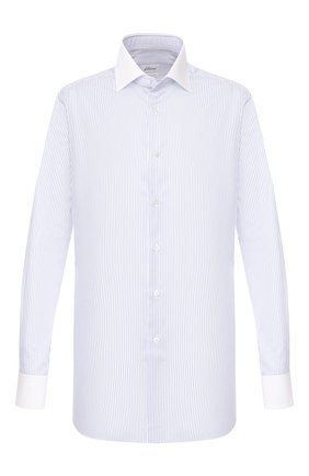 Мужская хлопковая сорочка BRIONI синего цвета по цене 41150 руб., арт. RCL821/P905Z | Фото 1 Мужская хлопковая сорочка BRIONI синего цвета, арт. RCL821/P905Z | Фото 1