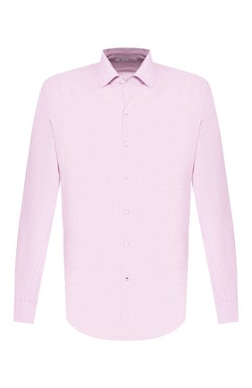 Мужская льняная рубашка LORO PIANA розового цвета, арт. FAF2545 | Фото 1 (Рукава: Длинные; Длина (для топов): Стандартные; Материал внешний: Лен; Случай: Повседневный; Воротник: Кент; Мужское Кросс-КТ: Рубашка-одежда; Принт: Однотонные; Манжеты: На пуговицах)