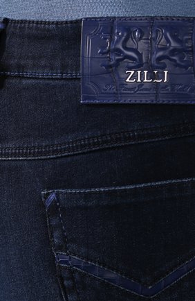 Мужские джинсы ZILLI темно-синего цвета, арт. MCT-00033-EUDC2/R001/AMIS | Фото 5 (Силуэт М (брюки): Прямые; Кросс-КТ: Деним; Длина (брюки, джинсы): Стандартные; Региональные ограничения белый список (Axapta Mercury): RU; Материал внешний: Хлопок, Деним)