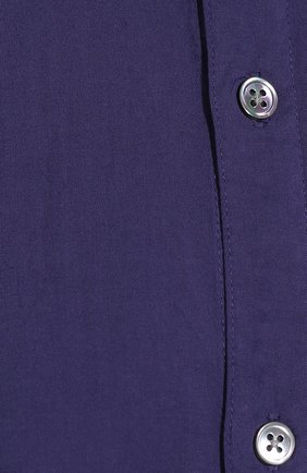 Мужская хлопковая рубашка JAMES PERSE синего цвета, арт. MLC3408 | Фото 5 (Манжеты: На пуговицах; Воротник: Кент; Рукава: Длинные; Рубашки М: Regular Fit; Случай: Повседневный; Длина (для топов): Стандартные; Материал внешний: Хлопок; Принт: Однотонные; Мужское Кросс-КТ: Рубашка-одежда)