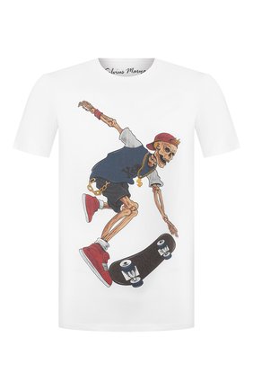 Мужская хлопковая футболка BISIBIGLIO белого цвета по цене 8730 руб., арт. SKULL SKATEB0ARD/HEAVY | Фото 1 Мужская хлопковая футболка BISIBIGLIO белого цвета, арт. SKULL SKATEB0ARD/HEAVY | Фото 1