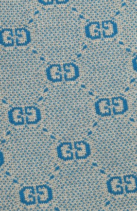 Детский шарф из шерсти и хлопка GUCCI голубого цвета по цене 12500 руб., арт. 574722/4K208 | Фото 2 Детский шарф из шерсти и хлопка GUCCI голубого цвета, арт. 574722/4K208 | Фото 2