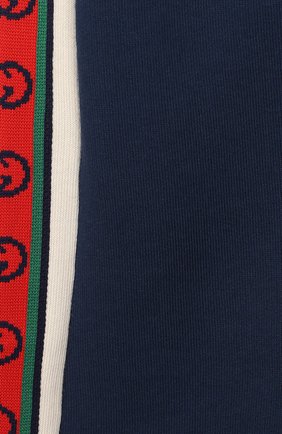 Детский хлопковый комбинезон GUCCI синего цвета по цене 23700 руб., арт. 591507/XJB4P | Фото 3 Детский хлопковый комбинезон GUCCI синего цвета, арт. 591507/XJB4P | Фото 3