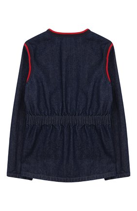 Детский джинсовый жакет GUCCI синего цвета по цене 79850 руб., арт. 595874/XDA18 | Фото 2 Детский джинсовый жакет GUCCI синего цвета, арт. 595874/XDA18 | Фото 2 (Рукава: Длинные; Материал внешний: Хлопок; Девочки Кросс-КТ: Жакет-одежда; Ростовка одежда: 10 - 11 лет | 140 - 146см, 12 лет | 152 см, 5 лет | 110 см, 6 лет | 116 см, 8 лет | 128 см)