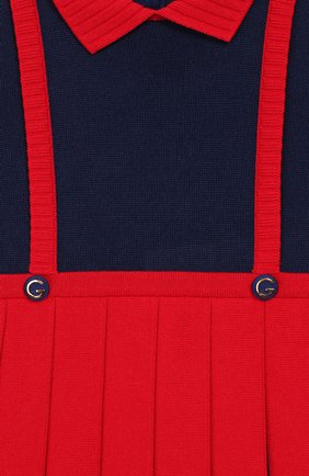 Женская платье GUCCI красного цвета по цене 32300 руб., арт. 596294/XKA6A | Фото 3 Женская платье GUCCI красного цвета, арт. 596294/XKA6A | Фото 3