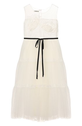 Детское платье DESIGNERS CAT белого цвета по цене 35700 руб., арт. 100000K01000400/4A-8A | Фото 1 Детское платье DESIGNERS CAT белого цвета, арт. 100000K01000400/4A-8A | Фото 1