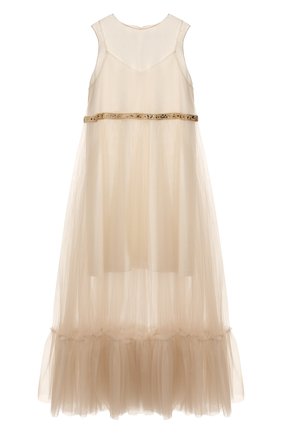 Детское платье DESIGNERS CAT бежевого цвета по цене 21150 руб., арт. 100000K01000402/4A-8A | Фото 1 Детское платье DESIGNERS CAT бежевого цвета, арт. 100000K01000402/4A-8A | Фото 1