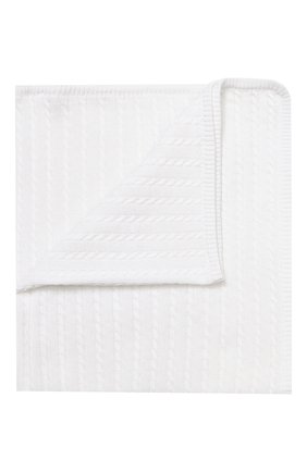 Детского одеяло из хлопка и кашемира IL TRENINO белого цвета, арт. 20 6916/E0 | Фото 1 (Материал: Текстиль, Хлопок)