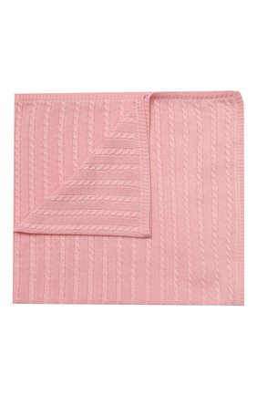 Детского одеяло из хлопка и кашемира IL TRENINO розового цвета, арт. 20 6916/E0 | Фото 1 (Материал: Текстиль, Хлопок)