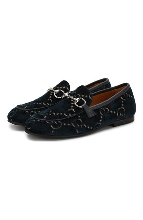 Детские лоферы GUCCI синего цвета по цене 24100 руб., арт. 578998/9TIU0 | Фото 1 Детские лоферы GUCCI синего цвета, арт. 578998/9TIU0 | Фото 1