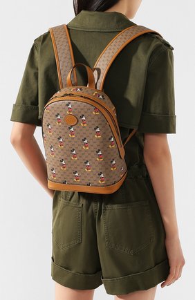 Женский рюкзак disney x gucci GUCCI коричневого цвета по цене 119900 руб., арт. 552884/HWUDM | Фото 2 Женский рюкзак disney x gucci GUCCI коричневого цвета, арт. 552884/HWUDM | Фото 2