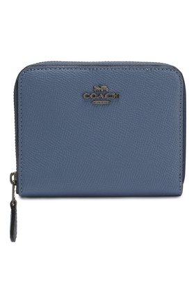 Женские кожаное портмоне COACH синего цвета по цене 8360 руб., арт. 29677 | Фото 1 Женские кожаное портмоне COACH синего цвета, арт. 29677 | Фото 1