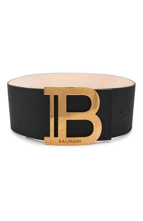Женский кожаный пояс BALMAIN черного цвета по цене 45550 руб., арт. TN1A004/LVLA | Фото 1 Женский кожаный пояс BALMAIN черного цвета, арт. TN1A004/LVLA | Фото 1