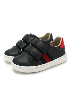 Детские кожаные кеды GUCCI синего цвета по цене 19600 руб., арт. 455447/CPWP0 | Фото 1 Детские кожаные кеды GUCCI синего цвета, арт. 455447/CPWP0 | Фото 1