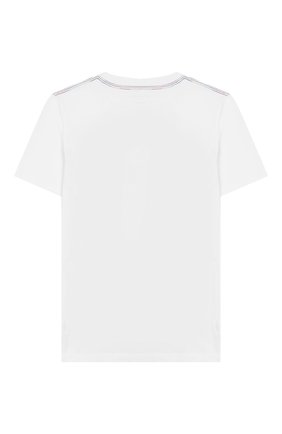Детская хлопковая футболка STELLA MCCARTNEY белого цвета по цене 3600 руб., арт. 588484/S0J77 | Фото 2 Детская хлопковая футболка STELLA MCCARTNEY белого цвета, арт. 588484/S0J77 | Фото 2