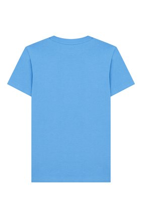Детская хлопковая футболка STELLA MCCARTNEY голубого цвета по цене 3240 руб., арт. 588484/S0JF7 | Фото 2 Детская хлопковая футболка STELLA MCCARTNEY голубого цвета, арт. 588484/S0JF7 | Фото 2