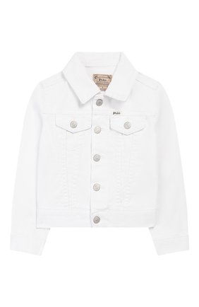 Детская джинсовая куртка POLO RALPH LAUREN белого цвета по цене 9795 руб., арт. 312751711 | Фото 1 Детская джинсовая куртка POLO RALPH LAUREN белого цвета, арт. 312751711 | Фото 1 (Рукава: Длинные; Материал внешний: Хлопок; Кросс-КТ: Сезон: лето, Деним)