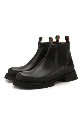 Мужские кожаные челси JIL SANDER черного цвета по цене 65000 руб., арт. JI33512A-11590 | Фото 1 Мужские кожаные челси JIL SANDER черного цвета, арт. JI33512A-11590 | Фото 1