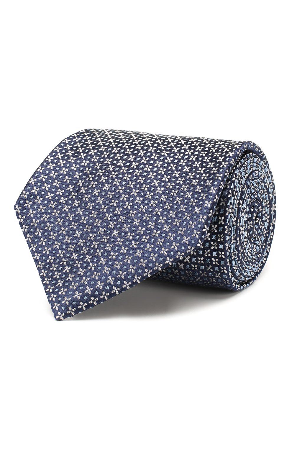 Мужской шелковый галстук BRIONI голубого цвета, арт. 062L00/P940J | Фото 1 (Принт: С принтом; Материал: Текстиль, Шелк; Региональные ограничения белый список (Axapta Mercury): RU)
