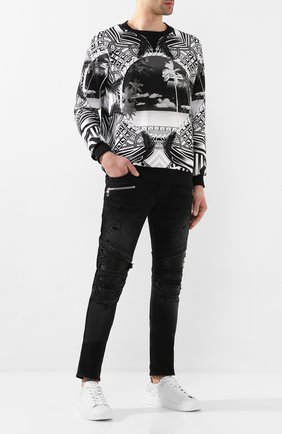 Мужские кожаные кеды BALMAIN белого цвета по цене 45800 руб., арт. TM0C209/LSIM | Фото 2 Мужские кожаные кеды BALMAIN белого цвета, арт. TM0C209/LSIM | Фото 2