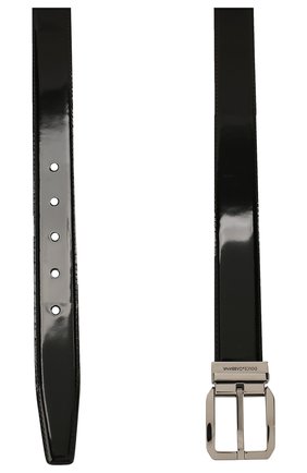 Мужской кожаный ремень DOLCE & GABBANA черного цвета, арт. BC4262/A1037 | Фото 2 (Случай: Формальный; Материал: Натуральная кожа)