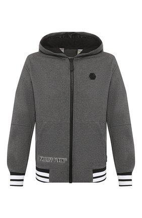 Мужская толстовка PHILIPP PLEIN серого цвета по цене 63420 руб., арт. S20C MJB1866 PJO002N | Фото 1 Мужская толстовка PHILIPP PLEIN серого цвета, арт. S20C MJB1866 PJO002N | Фото 1