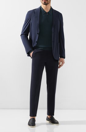 Мужские брюки из смеси хлопка и кашемира ERMENEGILDO ZEGNA темно-синего цвета по цене 44200 руб., арт. 766F12/77TB12 | Фото 2 Мужские брюки из смеси хлопка и кашемира ERMENEGILDO ZEGNA темно-синего цвета, арт. 766F12/77TB12 | Фото 2