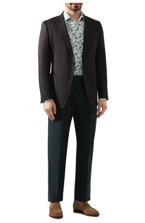 Мужские брюки из смеси хлопка и льна ERMENEGILDO ZEGNA зеленого цвета по цене 45600 руб., арт. UUI13/TP30 | Фото 2 Мужские брюки из смеси хлопка и льна ERMENEGILDO ZEGNA зеленого цвета, арт. UUI13/TP30 | Фото 2
