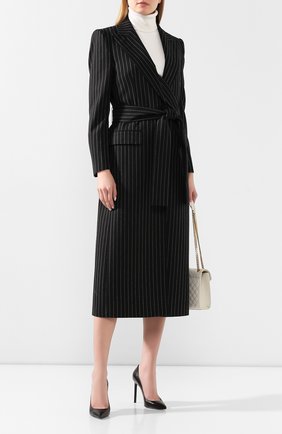 Женское шерстяное пальто DOLCE & GABBANA серого цвета по цене 171500 руб., арт. F0Z60T/FR2XI | Фото 2 Женское шерстяное пальто DOLCE & GABBANA серого цвета, арт. F0Z60T/FR2XI | Фото 2