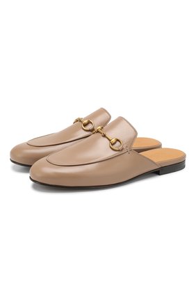 Женские кожаные сабо princetown GUCCI серого цвета по цене 54200 руб., арт. 423513/C9D00 | Фото 1 Женские кожаные сабо princetown GUCCI серого цвета, арт. 423513/C9D00 | Фото 1