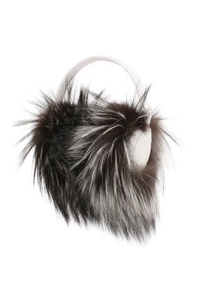 Женские наушники с мехом лисицы FENDI белого цвета по цене 84000 руб., арт. FAC064 A8Z2 | Фото 2 Женские наушники с мехом лисицы FENDI белого цвета, арт. FAC064 A8Z2 | Фото 2