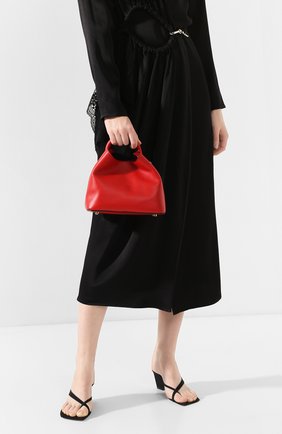 Женская сумка baozi ELLEME красного цвета по цене 36400 руб., арт. BA0ZI/C0W LEATHER | Фото 2 Женская сумка baozi ELLEME красного цвета, арт. BA0ZI/C0W LEATHER | Фото 2