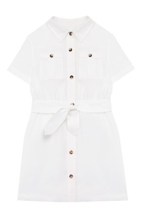 Детское льняное платье LORO PIANA белого цвета по цене 51400 руб., арт. FAI9381 | Фото 1 Детское льняное платье LORO PIANA белого цвета, арт. FAI9381 | Фото 1