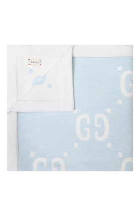Детского шерстяное одеяло GUCCI синего цвета, арт. 604304/3K003 | Фото 1 (Региональные ограничения белый список (Axapta Mercury): RU)