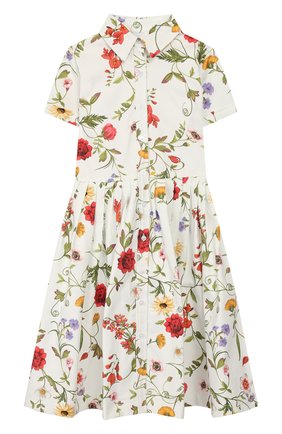 Детское хлопковое платье OSCAR DE LA RENTA белого цвета по цене 29400 руб., арт. 20SGN6279BP | Фото 1 Детское хлопковое платье OSCAR DE LA RENTA белого цвета, арт. 20SGN6279BP | Фото 1 (Материал внешний: Хлопок; Материал подклада: Синтетический материал; Рукава: Короткие; Случай: Повседневный; Девочки Кросс-КТ: Платье-одежда; Ростовка одежда: 10 - 11 лет | 140 - 146см, 12 лет | 152 см, 13 - 15 лет | 158 см, 4 года | 104 см, 6 лет | 116 см, 8 лет | 128 см)