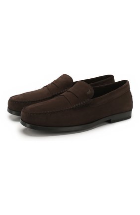 Мужские замшевые пенни-лоферы TOD’S темно-коричневого цвета по цене 32950 руб., арт. XXM17C00010HSE | Фото 1 Мужские замшевые пенни-лоферы TOD’S темно-коричневого цвета, арт. XXM17C00010HSE | Фото 1