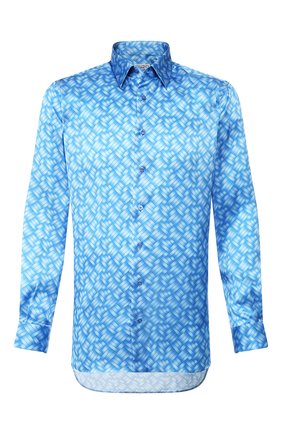 Мужская шелковая рубашка ZILLI синего цвета по цене 108000 руб., арт. MFT-00902-27001/RZ01 | Фото 1 Мужская шелковая рубашка ZILLI синего цвета, арт. MFT-00902-27001/RZ01 | Фото 1