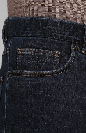 Мужские джинсы BRIONI темно-синего цвета, арт. SPNJ0L/P9D37/STELVI0 | Фото 5 (Силуэт М (брюки): Прямые; Кросс-КТ: Деним; Длина (брюки, джинсы): Стандартные; Региональные ограничения белый список (Axapta Mercury): RU; Материал внешний: Хлопок, Деним)