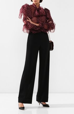 Женские шерстяные брюки DOLCE & GABBANA черного цвета по цене 69950 руб., арт. FTBM0T/FUCC6 | Фото 2 Женские шерстяные брюки DOLCE & GABBANA черного цвета, арт. FTBM0T/FUCC6 | Фото 2